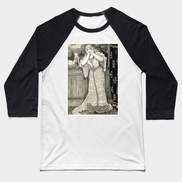 Lady and Knight 19th Century Baseball T-Shirt by WAITE-SMITH VINTAGE ART